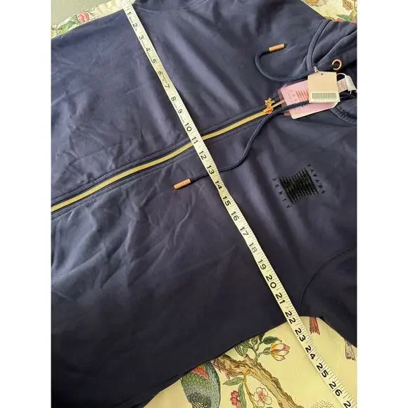 0153 Savage X Fenty Forever Savage Hooded Onesie Navy Blue L NWT - Picture 8 of 10